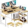 ODK Computer Gaming Width PC Desk with Corner Desk with Office Space Working from Easy To Natural L-shaped Desk, Desk, L-shaped Desk, Desk, 120cm,