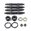 Black Bicycle Mid-axle High-carbon Steel Axle Kit Durable Bike Bottom Bracket Axle