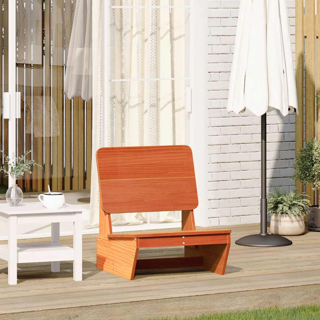 Garden Chair Wax Brown 60x64x70.5 cm Solid Pine Wood