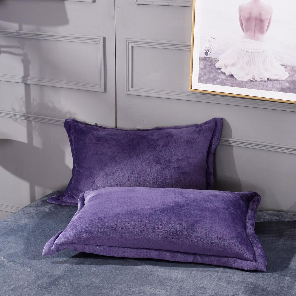 Наволочка однотонная плотная фланелевая наволочка коралловый флис двойной основной комплект наволочка коралловый флис