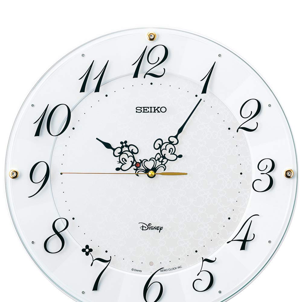 Seiko Часы настенные часы персонаж для взрослых Disney Микки Маус Минни Маус радиоволна белый жемчуг диаметр 327 x 46 мм FS513W