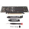 NVME To PCIE X16 Adapter 4 NVME Drives M.2 NVME 2280 Hard Disk Expasion Card for Data Collection
