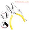 Bent Nose Pliers, 5-Inch, Toothed/Bent Head, Toothless, 45-Degree Angle, DIY Hand Tools