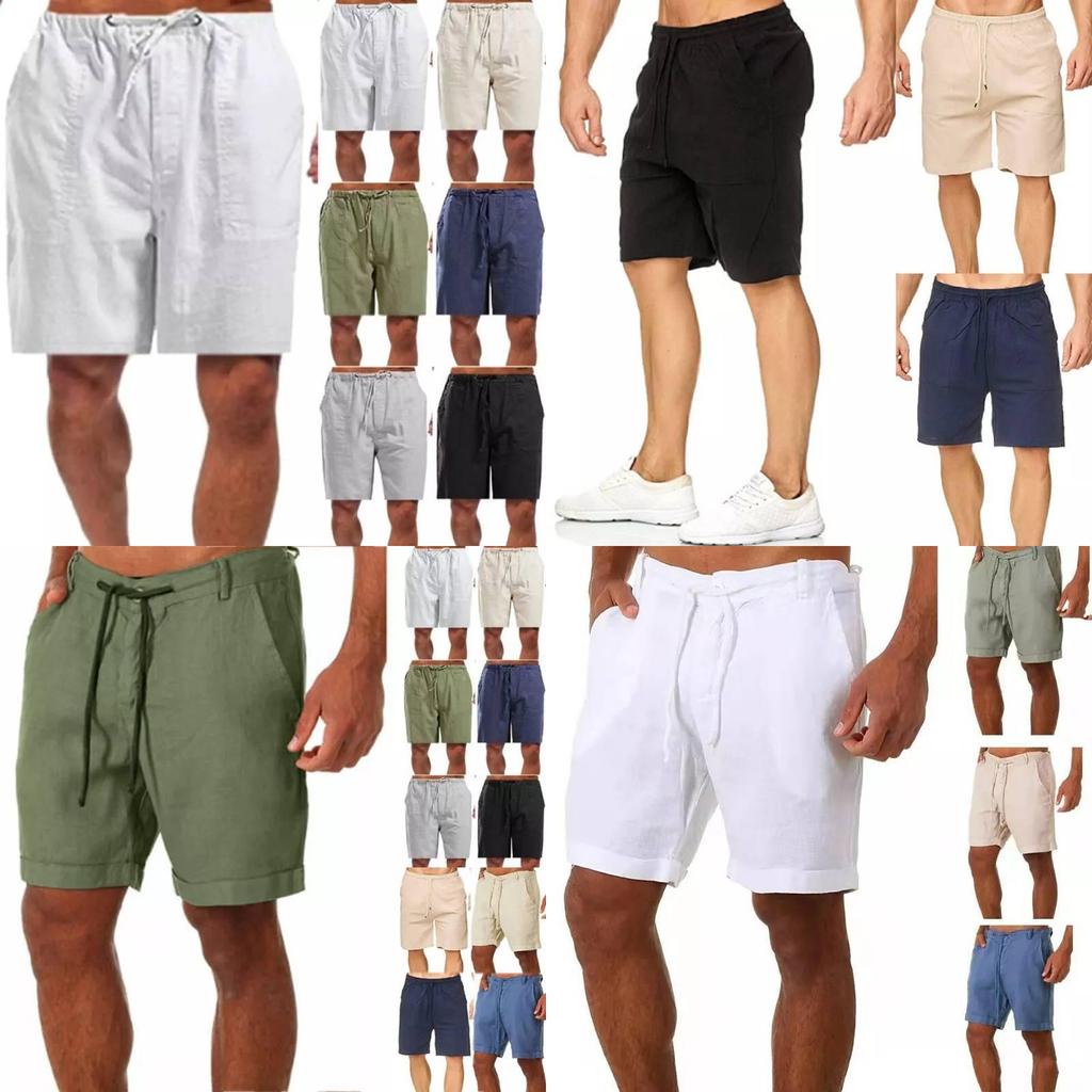 Comfortable Summer Mens Shorts With Moisture-wicking Fabric For Yoga And Fitness