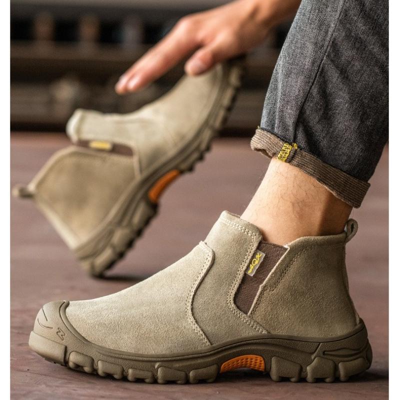 Low Cut Welding Safety Boots for Men Anti-smashing Construction Work Shoes Puncture Proof Indestructible Shoes Safety Work Boots