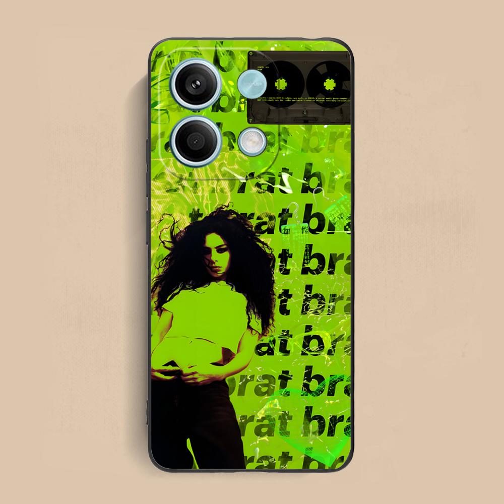 Чехол для мобильного телефона Charli XCX brat для Xiaomi Redmi Note 14 13 12 11 S Pro Plus 4G 5G Цветной печатный чехол Красивый роскошный чехол
