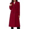 Women's Autumn and Winter European Style Long Large Size S-5XL Solid Color Woolen Women's Coat Woolen Coat Women