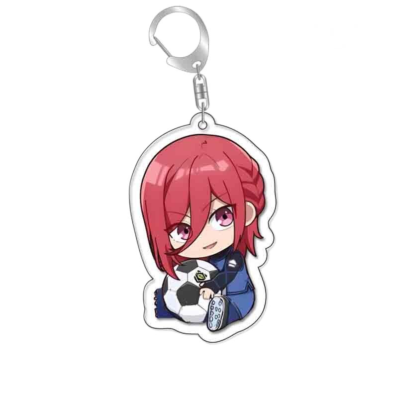 Аниме Blue Lock Keyrings Figures Chigiri Hyoma Michael Kaiser Itoshi Rin Acrylic Keychains Cute Bag Decor Подвеска Подарок