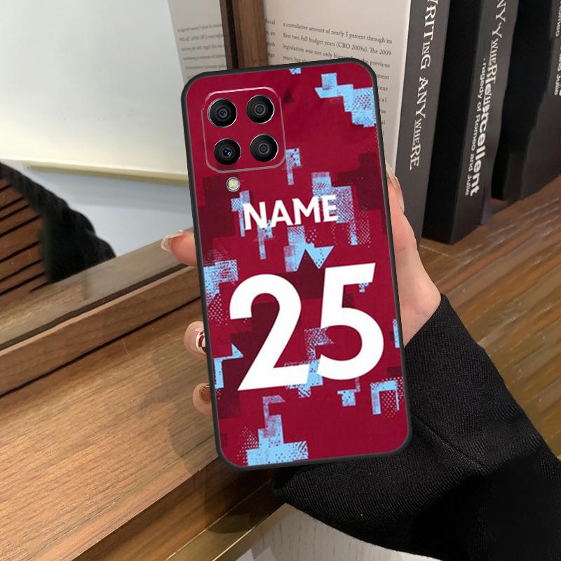 Персонализированный футбольный номер имя для Samsung Galaxy M13 M23 M33 M53 M21 M31 M51 M30s M20 M12 M32 M52 M14 M34 M54 чехол для телефона