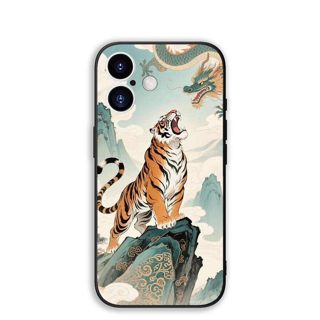 Чехол для OPPO A40 A80 A60 A38 A79 A15 A16 A17 A18 A58 A78 A57 A53 A40M 4G 5G Защитный чехол для телефона Тигр выслеживает Волк Искусство