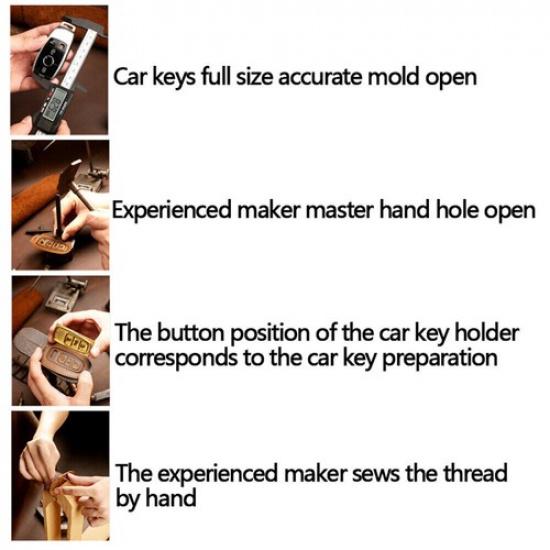 Leather Car Smart Key Fob Case Cover Bag For Toyota Sienna -