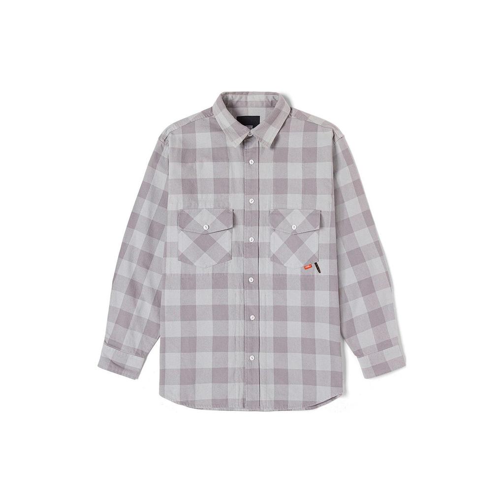Vans Однобортная рубашка с длинным рукавом и воротником-стойкой в клетку, рубашки унисекс, серые VN000FSNYL6