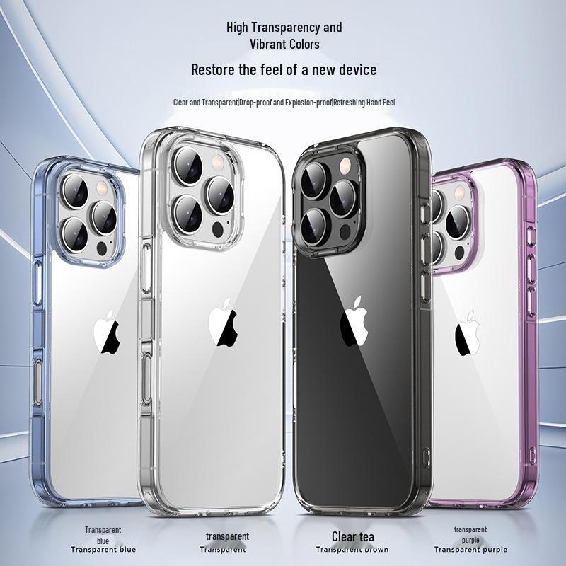 iPhone 16 Pro/Max Transparent Anti-Drop Protective Case with New 2.0 Thickness