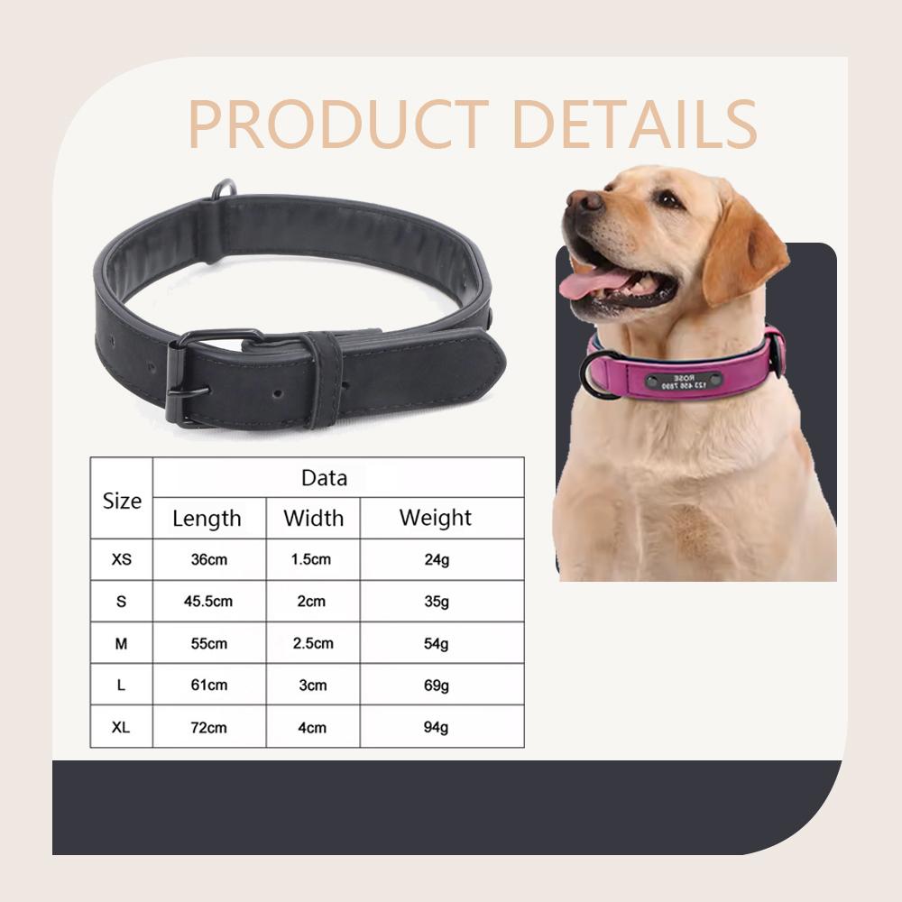 Индивидуальные кожаные ошейники для собак, персонализированные ID-бирки, ошейники с бесплатной гравировкой имени для маленьких, средних, больших собак, бульдогов