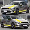 Car Sticker Sporty Racing Stripe Side Body Hood Rearview Mirror Decor Set Auto Stickers