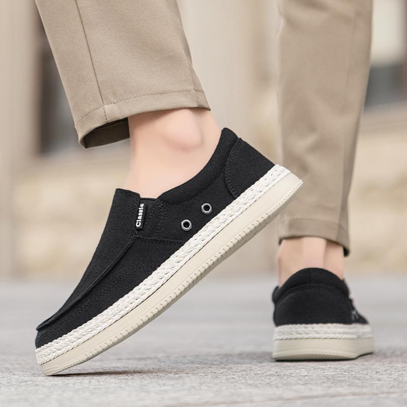Модные повседневные мужские парусиновые туфли Красивый удобный и дышащий стиль Новая молодежная обувь для повседневной носки в офисе и на отдыхе Легкая