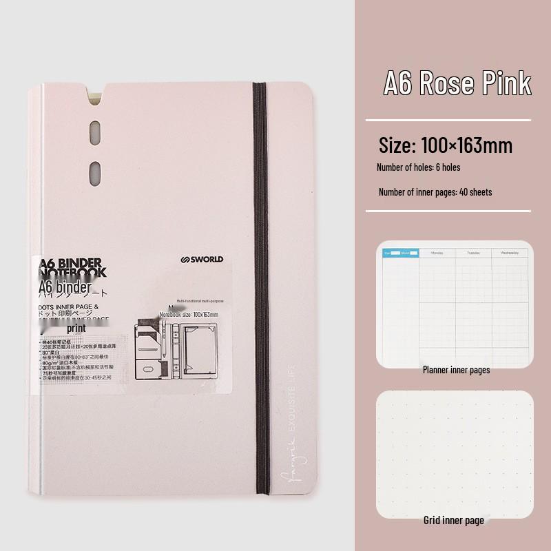 Компактный блокнот в японском стиле: Карманная книга A7, Блокнот A6, Съемный кольцевой блокнот A5