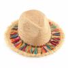 Женские пляжные шляпы, женские цветные летние соломенные шляпы с кисточками, уличные солнцезащитные шляпы для женщин, летняя шляпа