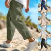 Мужские комбинезоны, повседневные брюки с несколькими карманами и завязками, походные брюки, хлопковые саржевые брюки