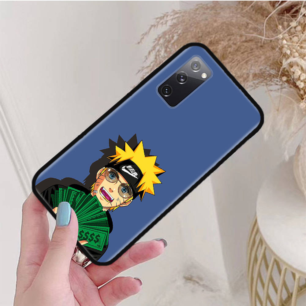 Черный чехол для Xiaomi Poco X6 X4 M5 M6 F5 F6 C65 C55 C50 C51 C40 Pro Redmi 14C A3X 13C 12C 11T 10A 9C Note 7 6 8A Plus W-72 Naruto