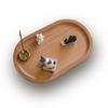 Bombinate Incense Cat Wooden Cute Japanese Beech Wood Holder, Design, Plate, Style,
