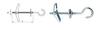 Steel Anchor Umbrella Ceiling Hook 5*75Mm - 50 Pcs - Kol Sp 5*75H