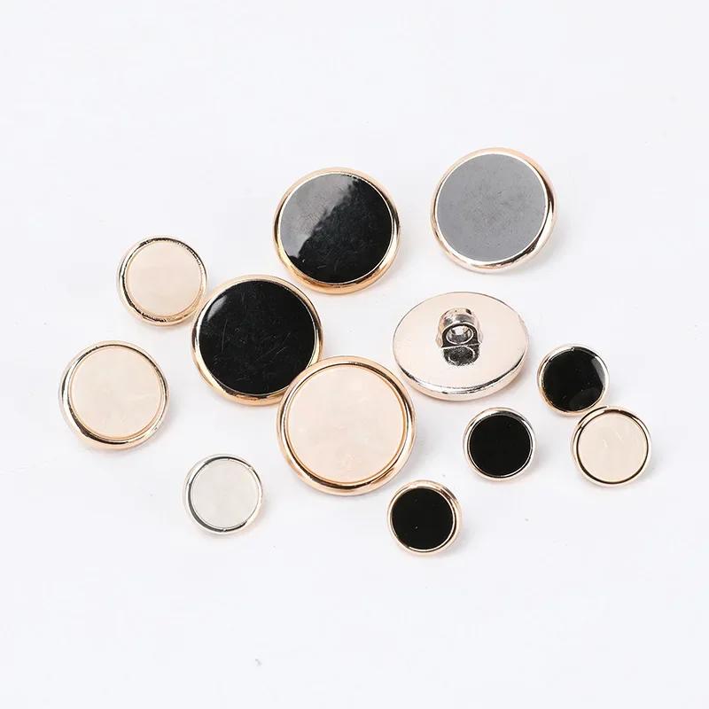 10pcs Beautiful Gold Color Buttons 11/15/21mm High Quality Plastic Shank Buttons Clothes Sewing Accessories
