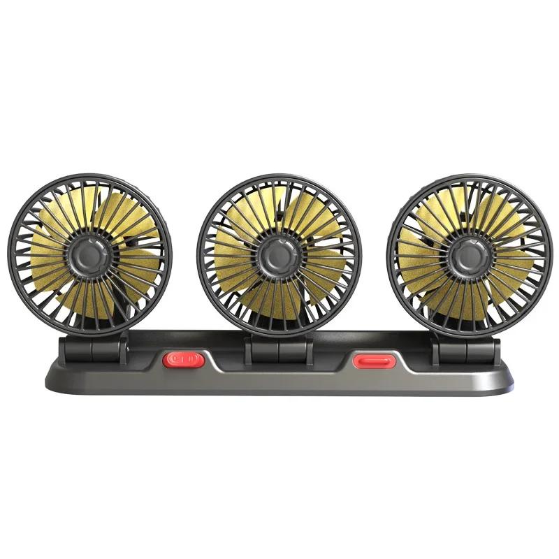 2025NEW Car decoration car fan General Motors big truck three head small electric fan car big wind electric fan