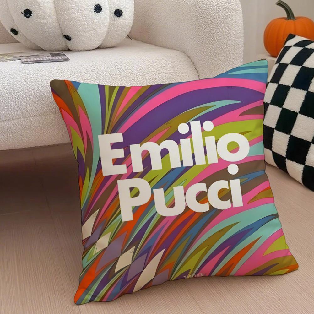fashion vibrant EEEmilio Pucci Cushion Cover Throw Pillow Cover Hidden Button Durable Polyester Chair Cushion