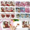 6-12Pcs Mermaid Rhinestone Painting Card Kit Diamond Drawing Card Diamond Painting Greeting Card Gifts for Family Friends