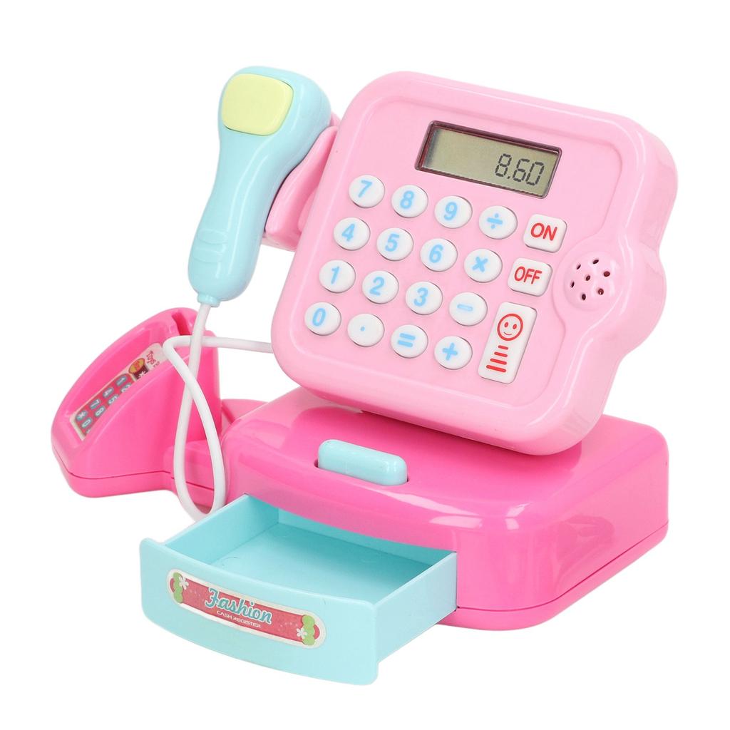 Cash Register Toy Educational Interactive Sound Light Electronic Kids Store Pretend Play Toy for