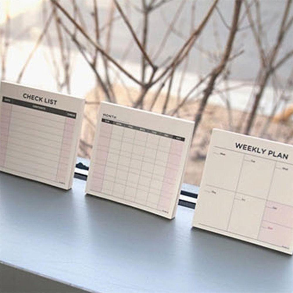 School Supplies To Do List Notebook Stationery Weekly Plan Daily Weekly Memo Pad Month Planner