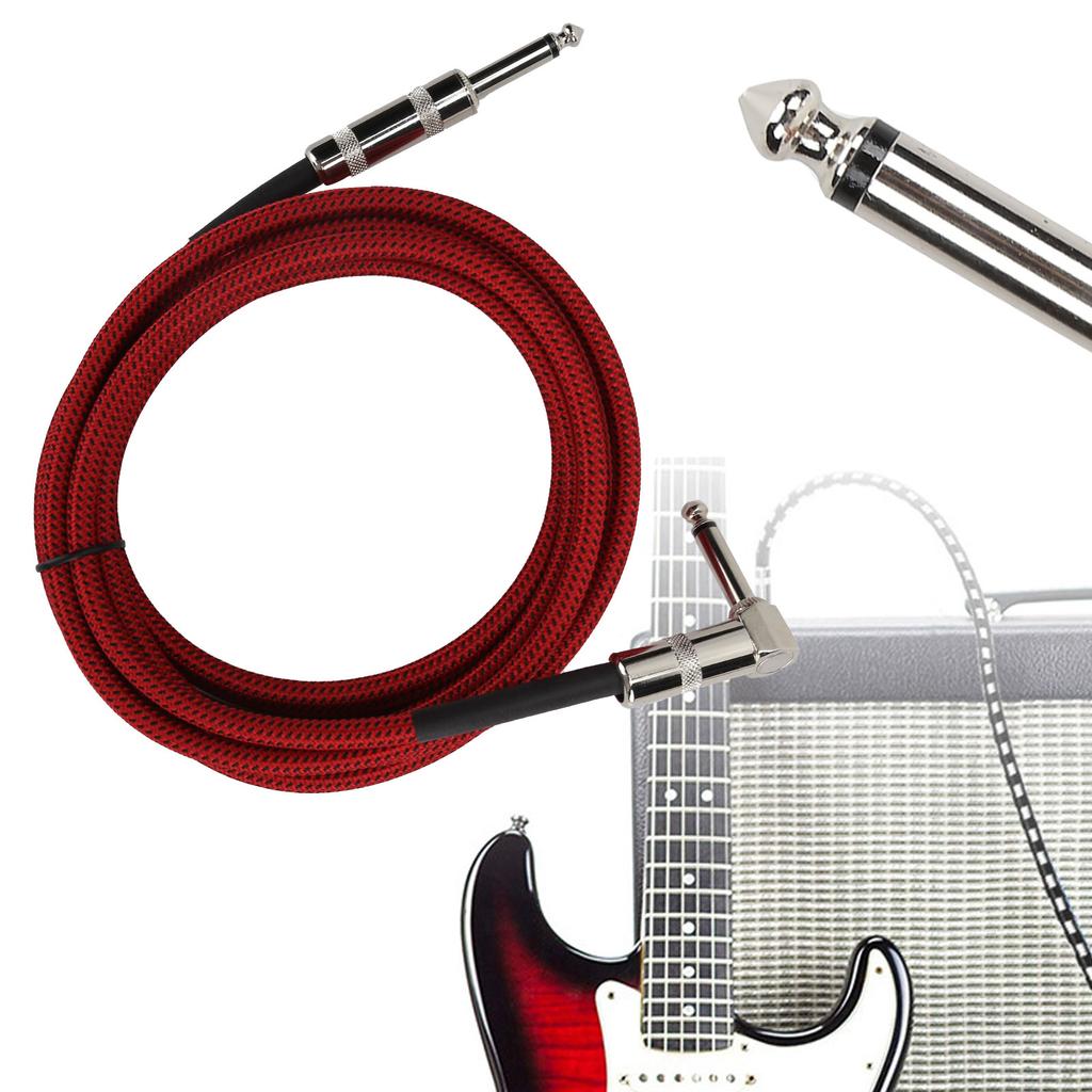 JORINDO Electric Guitar Amp Cable 6.35mm Musical Instrument   Cord Connection 1/4in Red