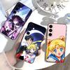 Мультяшный чехол-книжка Y-Sailor Moon для Samsung Galaxy A73,21,22,32,71,53,52,51,80,5G, мягкий черный