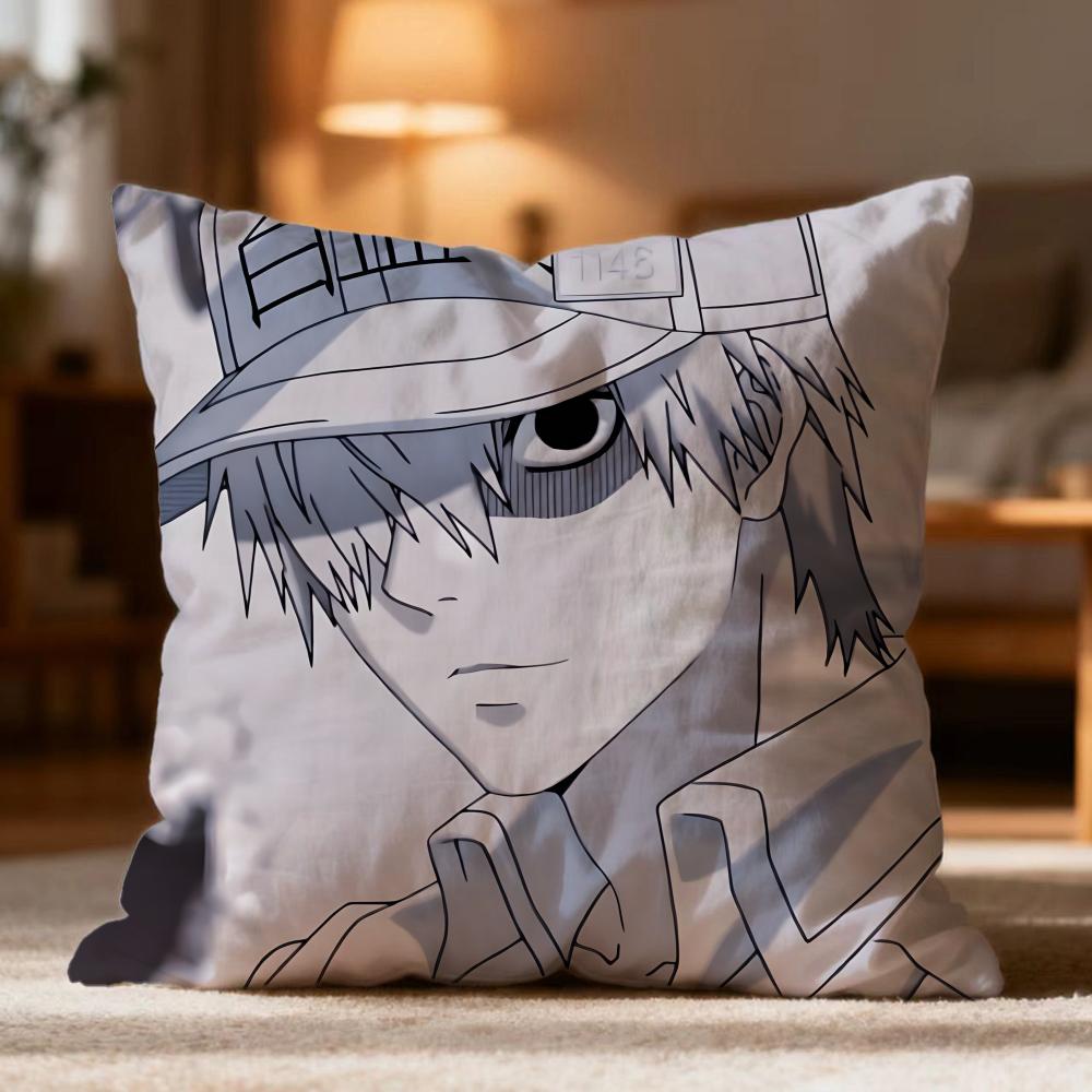Popular CCells at Worker Cushion Cover Soft Washable Pillow Case Multi-Scene for Couch Bed Travel Office Use