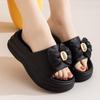 New Summer Women's EVA Thick Sole Platform Bowknot Non-Slip Fashion Slide Slippers Beach Sandals