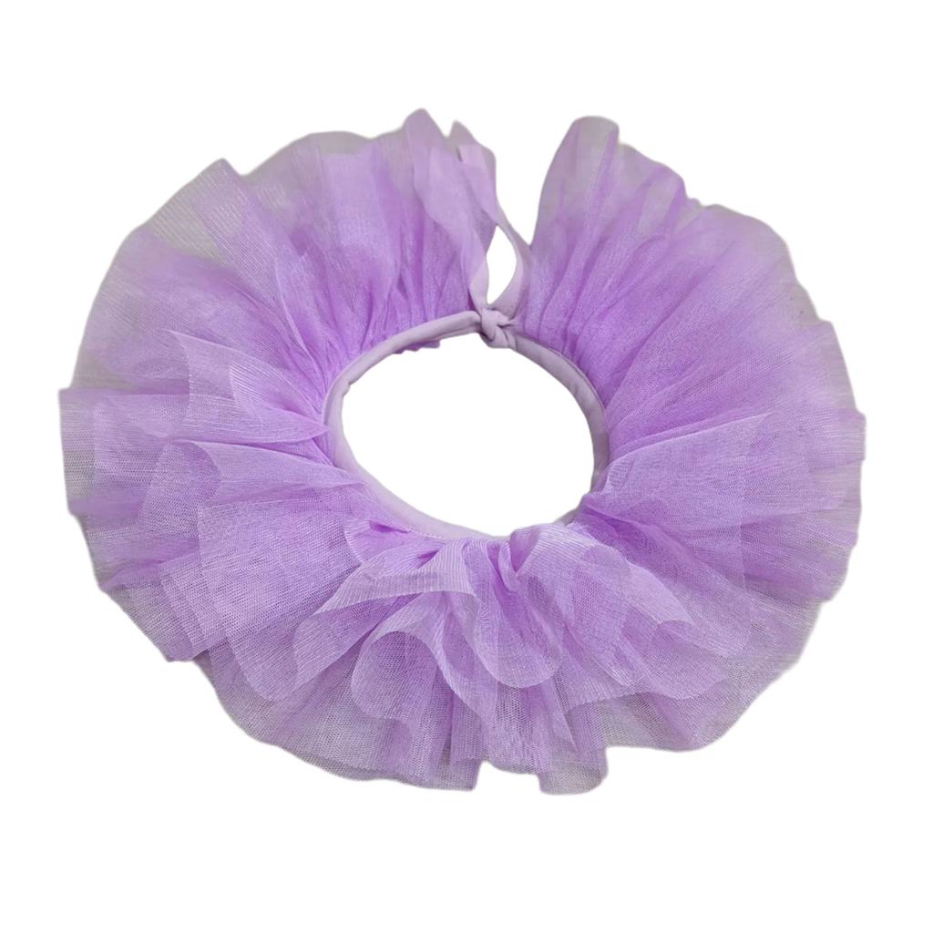 Victorian Ruffled Mesh Detachable False Collar Shawl for Children Girls Retro 3 Layered Tulle Neck Ruff Cosplay Choker