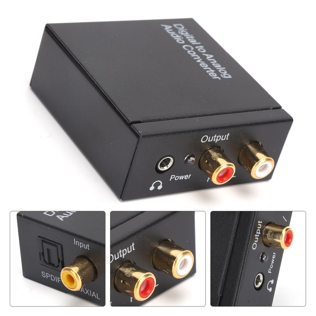3.5mm Audio Adapter Digital Optical Coaxial To Analog RCA L R Converter for Home Professional Audio Switching(Host USB