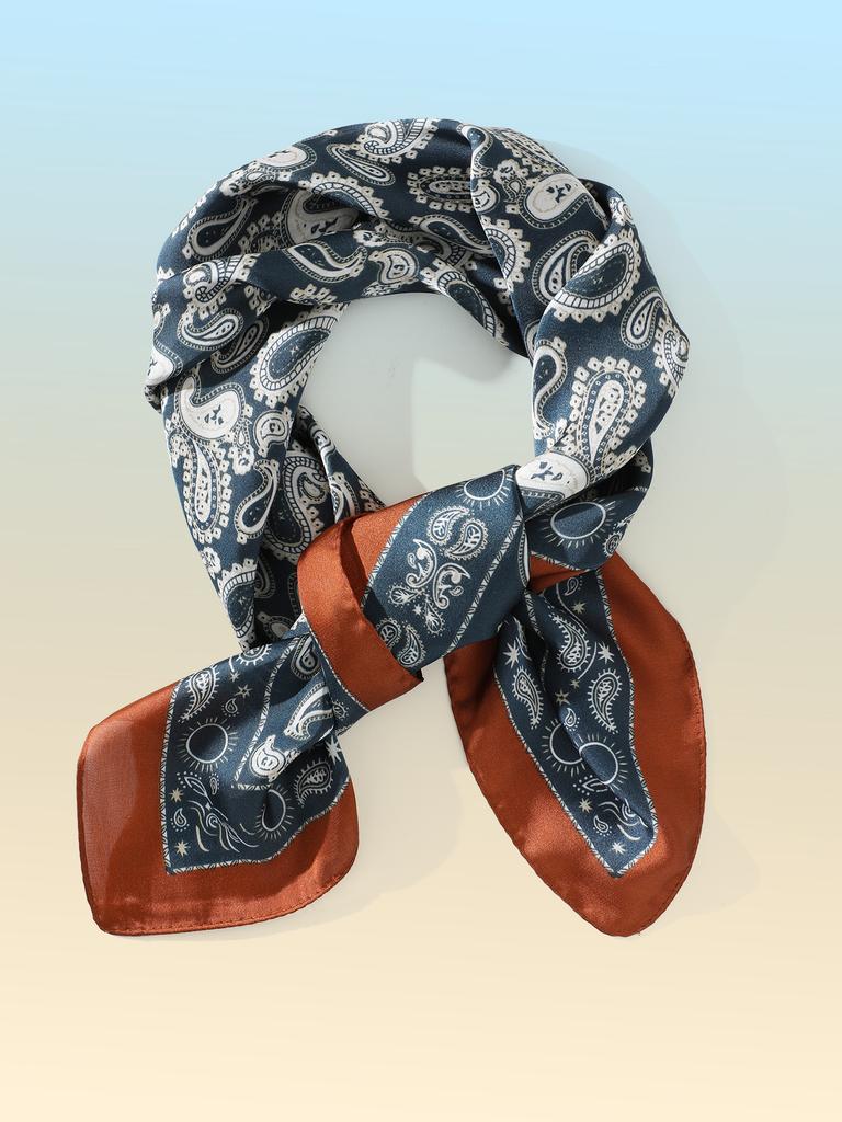 Custom Printed Thin Silk Square Scarf Luxury Women's Fashion Shawl in Autumn Polyester for Muslim Women's Head Scarf