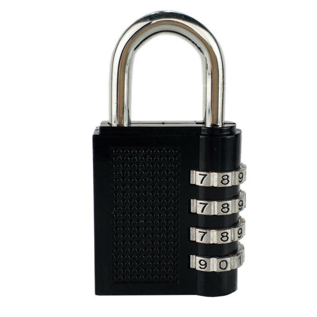 Combination Padlock 4 Dial Keyless Anti Theft Zinc Alloy Universal for Luggage Cases GYM