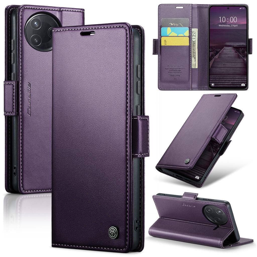 Для Xiaomi Poco F7 Ultra 5G/Xiaomi Poco F7 Pro 5G Чехол CASEME Серия 023 Кожаный Кошелек с Блокировкой RFID Подставка Чехол для Телефона