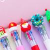 5PCS Festive Christmas Theme Ballpoint Pen Multicolor Pens With Ergonomic Grip Portable Writing Tools For Students
