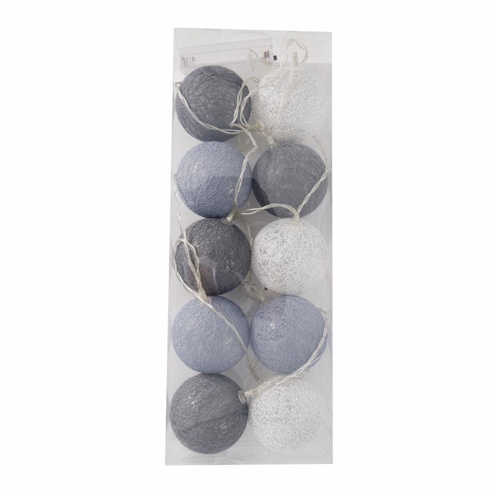 Ватный шар, световая цепочка, ночные огни, гирлянда, светодиодная гирлянда, Рождество, детская спальня, Хэллоуин, уличное свадебное украшение для патио, вечеринки