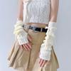 False Sleeves Arm Warmers Fingerless Elbow Mittens Cool Finger Sleeves Cover for Women Girls