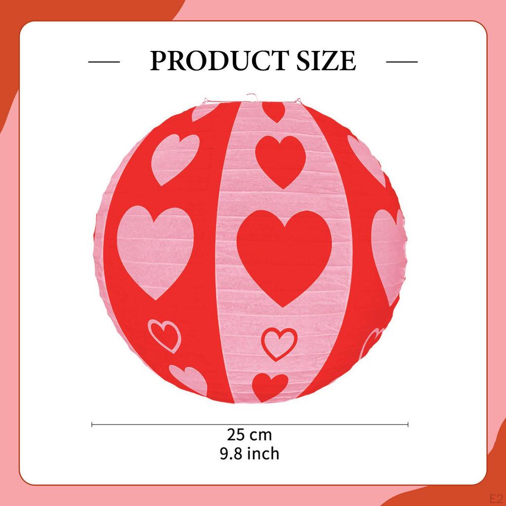 Heart Hanging Ornament Backdrop Tree Paper Lantern Valentines Day Decoration