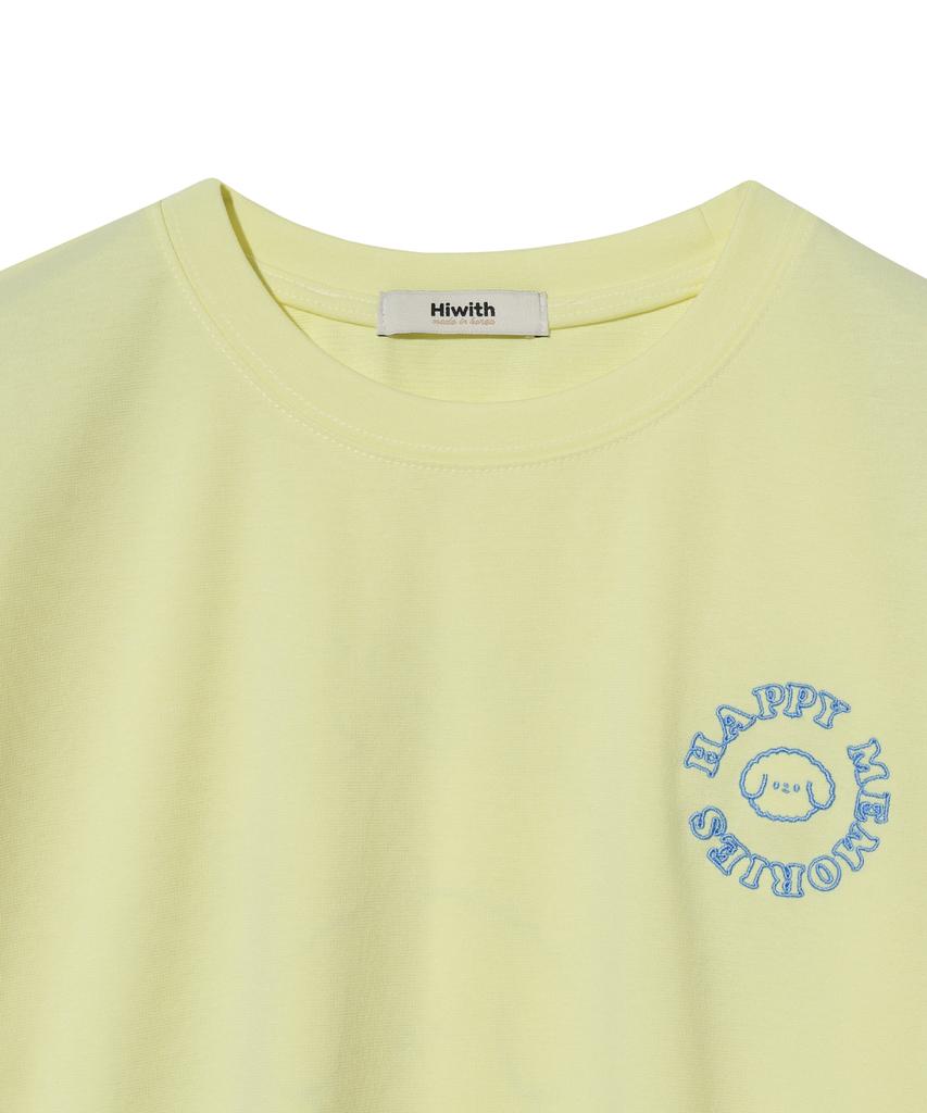 HIWITH Happy T-Shirt_Light Yellow