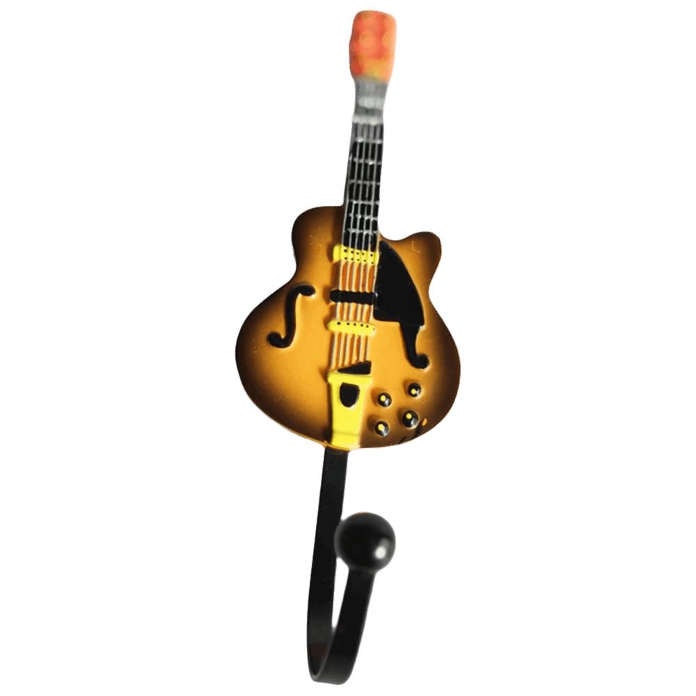 Настенные крючки в форме гитары Винтажный стиль Прочные Персональные крючки Металл Смола Устойчивые к ржавчине Вешалка для гитары