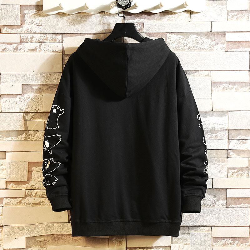 Осень-весна 2021, модная черная, белая толстовка, мужской пуловер в стиле хип-хоп с длинными рукавами, толстовки, одежда