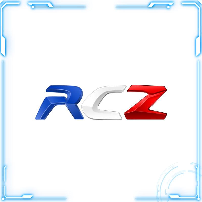 For RCZ R Decoration Emblem Car Styling 3D Metal Badge Body Trunk Self Adhesive Stickers