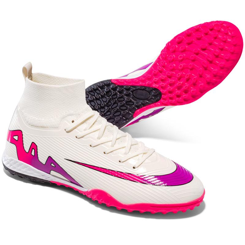 2025 new football shoes long broken nails high top men's and women's youth sports training shoes fashion non-slip